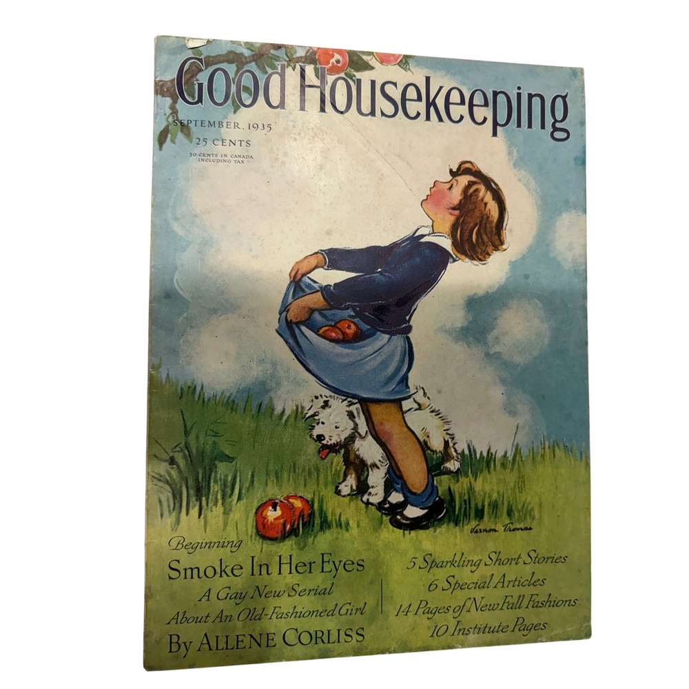 Vintage Good Housekeeping Magazine September 1935 Vernon Thomas Cover 1930s